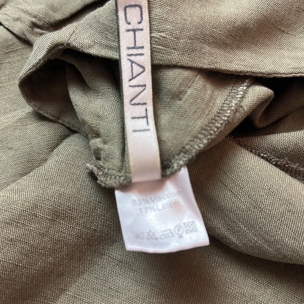 Olive Linen Blend Tiered Midi Skirt | Coastal Resort · Quiet Luxury - Picture 9 of 9